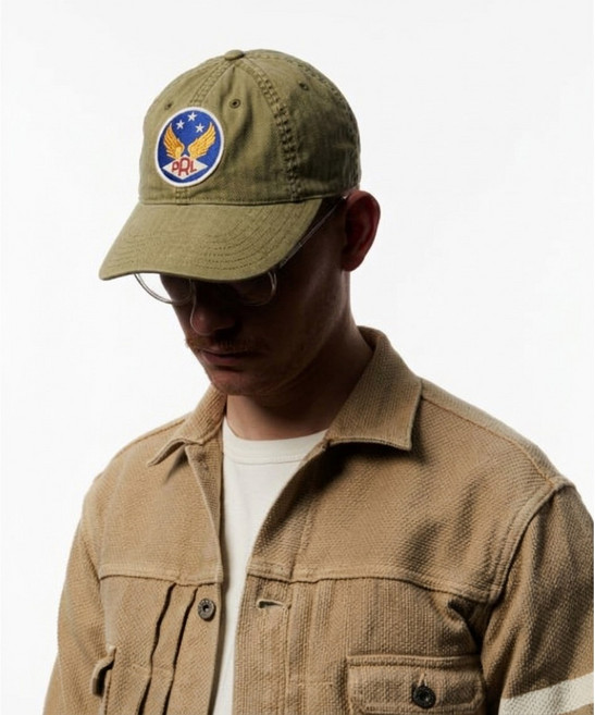 RRL 볼캡 더블알엘 윙드 로고 볼 캡 모자 가먼트 다이드