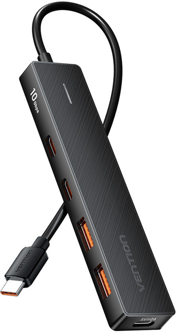벤션 USB 3.2 10Gbps 2C 2A C타입 USB 멀티 허브, 1개, 블랙