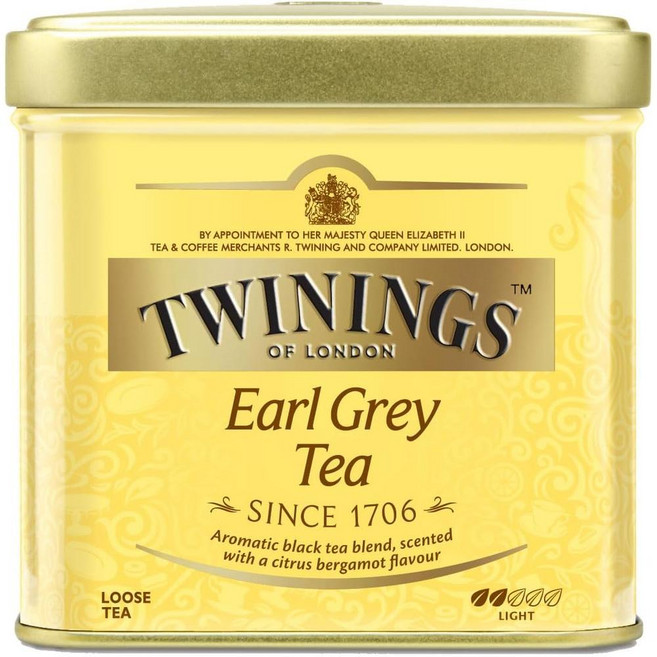 독일 트와이닝 Twinings Earl Grey 베르가못 아로마 얼그레이 루즈티 홍차 틴, 500g, 1개