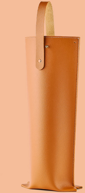 세이브맘 고급 와인 가죽 쇼핑백, 1개, 카멜