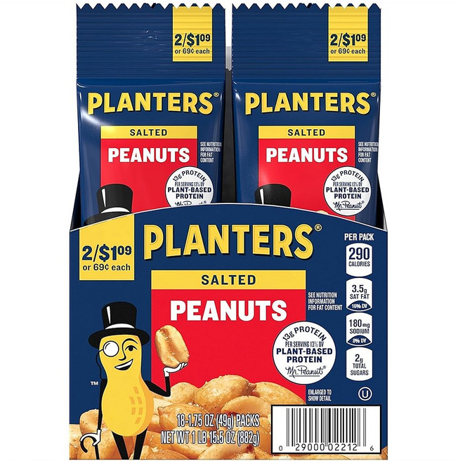 플랜터스 솔티드 피넛 49G 18팩, 18개