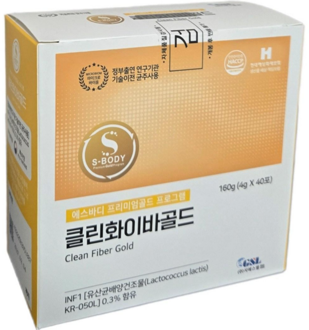 클린화이바골드(40포) 최신정품, 4g, 40개