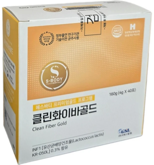 클린화이바골드(40포) 최신정품, 4g, 40개 - 쿠팡