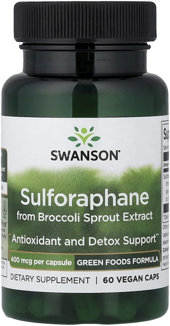 행복하고 건강하게 Swanson 브로콜리 새싹 추출물 유래 설포라판 400mcg 비건 캡슐 60정 백년회로하세요, Swanson브로콜리새싹추출물유래설포라판400mcg비건, 1개 - 쿠팡