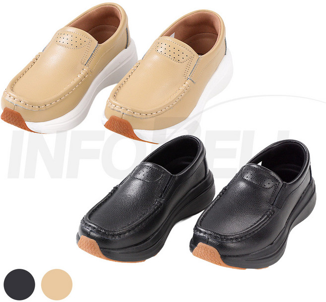 [인포벨 홈쇼핑]비버리힐즈 폴로클럽 소가죽 모카신 컴포트화 여성 여자 슈즈 부모님 어르신 효도화 가죽 로퍼