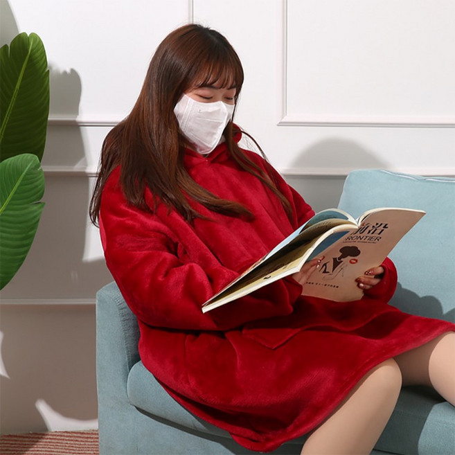 집순이 입는 후드 망토 담요 이불 겨울 블랭킷 블랑켓