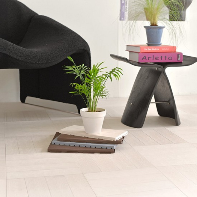 위스테이 조립식 데크 타일 현관 베란다 테라스 다용도실 촘촘한 일자형 간편설치 마루 시공, 타일 4장(블럭 16개), 1개, 쿨그레이