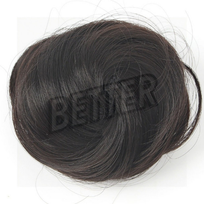 똥머리 집게핀 가발(생머리) (내추럴블랙) 여성가발