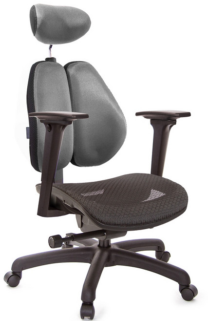 GXG 高雙背工學電腦椅 型號3076 EA9, 金屬銀色