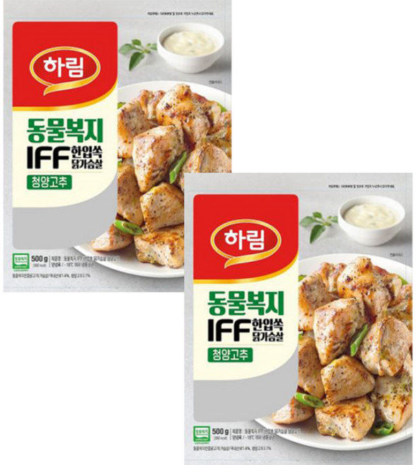 하림 IFF 한입쏙 닭가슴살 청양고추 500g, 2개