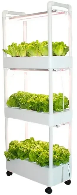 수직 수경재배 시스템 실내 정원 키트 42개 포드 플랜터 LED 조명 채소 딸기 허브용, 01 EU Plug