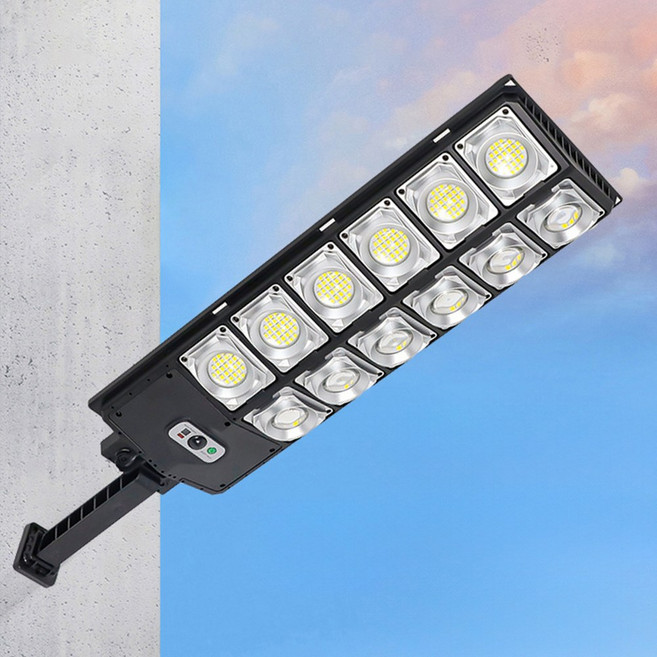 HK.sell 루나이트 벽걸이 6600mAh 대용량배터리 태양광 2835LED 360구 대형 가로등 조명 모션 센서등, 블랙