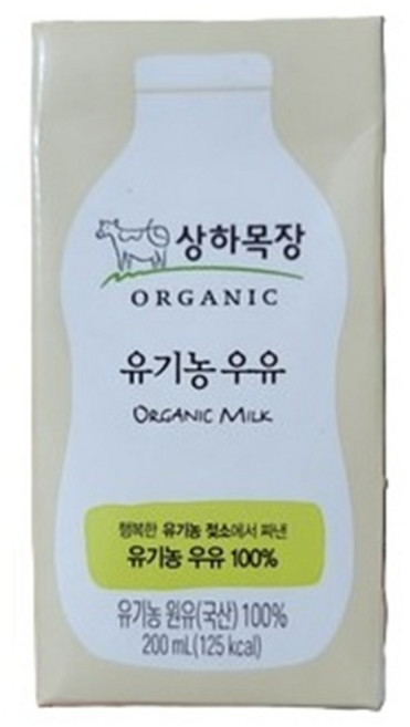 상하목장 유기농 우유, 200ml, 48개