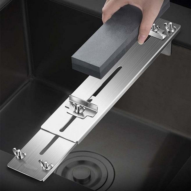 싱크대 거치 스텐 숫돌 홀더 칼갈이, 1개, 스텐304숫돌거치대