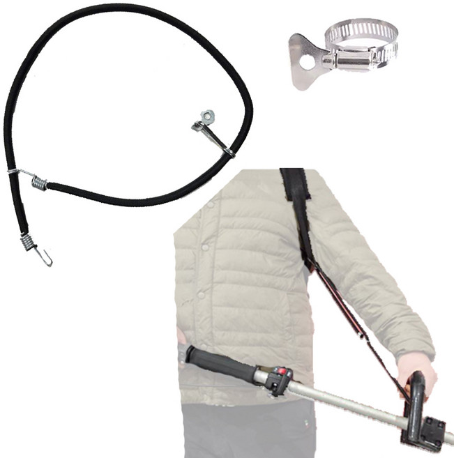 예초기용 어깨끈 보조고무끈 예초기밴드 봉걸이 봉연결고리 조임쇠포함 예초기고무밴드 연결고리 예초기고무줄, 1세트