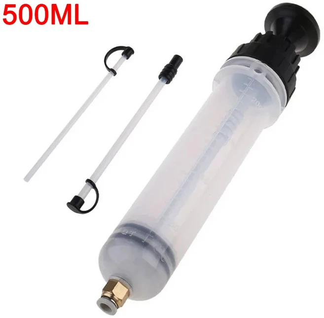 자동차 오일 추출기 사이펀 펌프 브레이크 유체 주사기 수동 흡입 진공 연료 이송 핸드 디스펜서, 500ml, 500ML