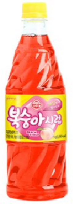 오뚜기 복숭아 시럽 (1kg x 15개) 1박스, 1kg, 1개