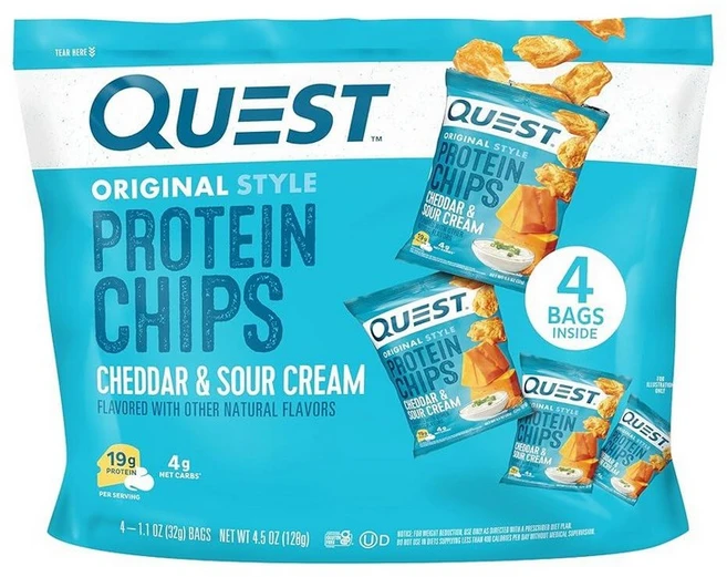 Quest 퀘스트 오리지널 스타일 프로틴칩 3가지맛 버라이어티팩 32g 12팩 - 쿠팡