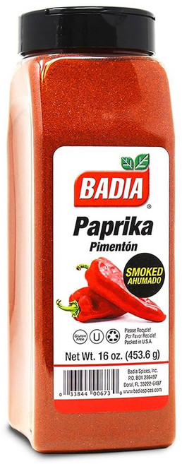 Badia 파프리카 가루 파우더 바디아 훈제 16온스 풍부하고 향이 나는 요리 그릴링 및 양념용 향신료, 1개