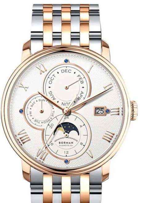 호환 BORMANBM14008 시계 신제품 41 럭셔리 남성용 오토매틱 식 남성 시계 사파이어 방수 다기능 문페이즈, [01] Item 7