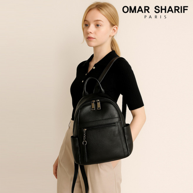 [오마샤리프] 천연 소가죽 여성백팩 OS8093