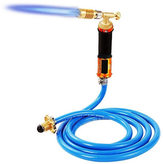 고온 금 은 제련 파이어 토치 2.5m 가스 호스 휴대용 구리 알루미늄 철 용접 LPG 화염 방사기, 1. 250cm, 1개