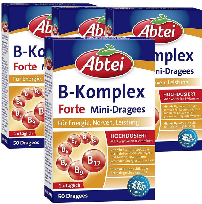 독일 압타이 Abtei Vitamin B 비타민B 복합체 포르테 미니정, 50정, 4개