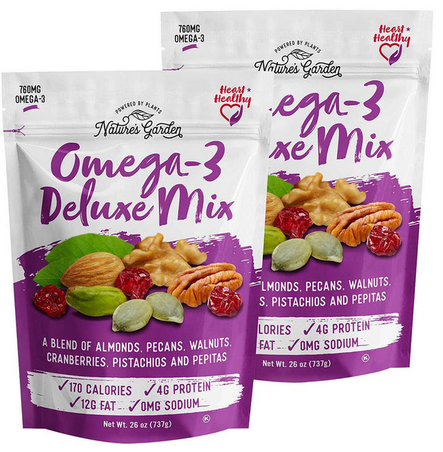 네이쳐스가든 오메가3 디럭스 믹스 혼합견과 믹스넛 737g 2팩 Natures Garden Omega3 Deluxe Mix, 1개
