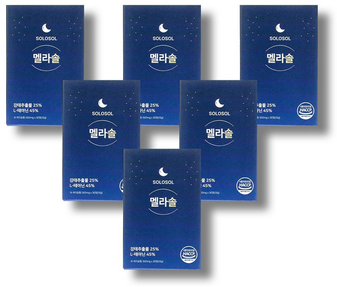멜라솔 L테아닌 감태추출물 영양제, 6개, 30정