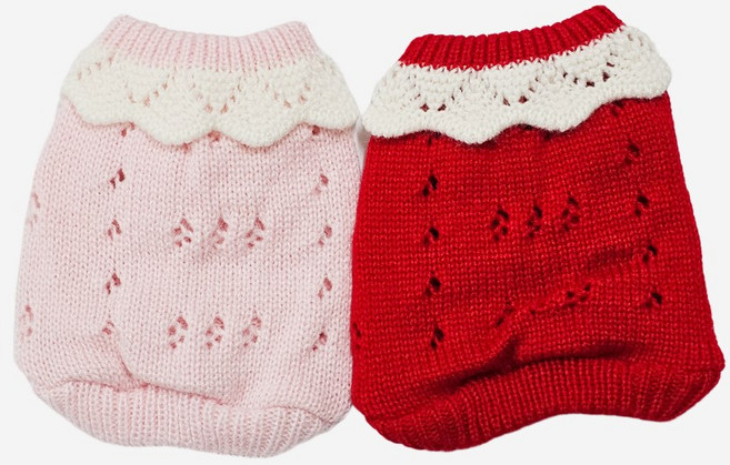 폭닥 도톰니트 애견의류 강아지옷 겨울 니트, 1개, 레드