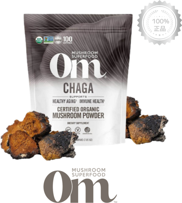 옴 머쉬룸 차가버섯 분말 200g 효능 2 000mg 제공 영양 보충 젊음의 버섯, 기본, 1개