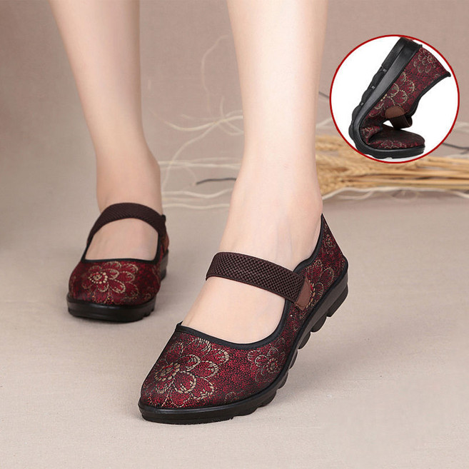 쌍천 여중장년 미끄럼 방지 할머니 신발 Z26021004