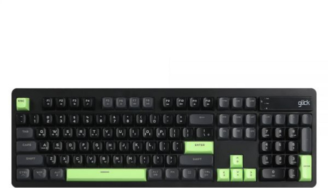 지클릭커 오피스프로 WK50 사일런스 M RGB 풀윤활 무소음 방수 무선 블루투스 키보드 104키 Poker Green