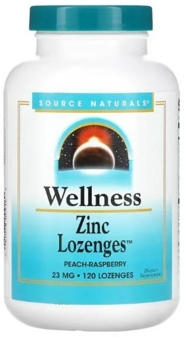 Source Naturals Wellness Zinc Lozenges 소스 내츄럴스 징크 아연 피치 라즈베리맛 23mg 120로젠지, 120정, 1개 - 쿠팡