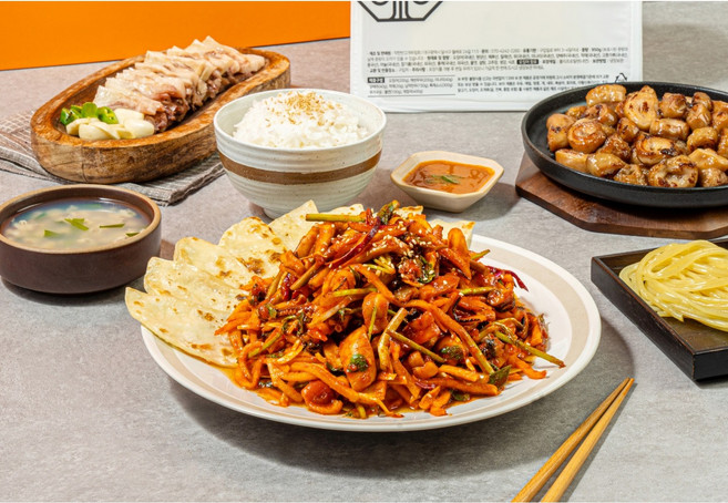 대구명물 착한반고개무침회와 납작만두, 1세트, 800g