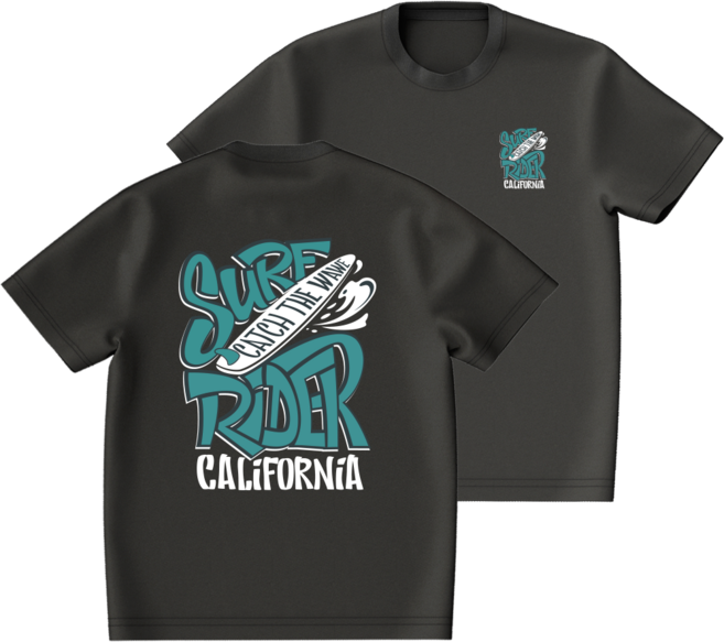 오버핏 반팔 래쉬가드 서퍼라이더캘리포니아