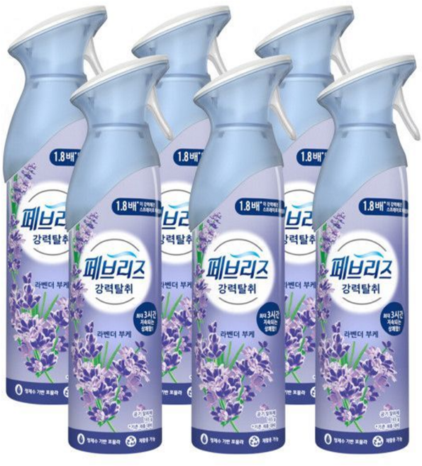 페브리즈 에어 165g 라벤더 부케 X6개, 6개
