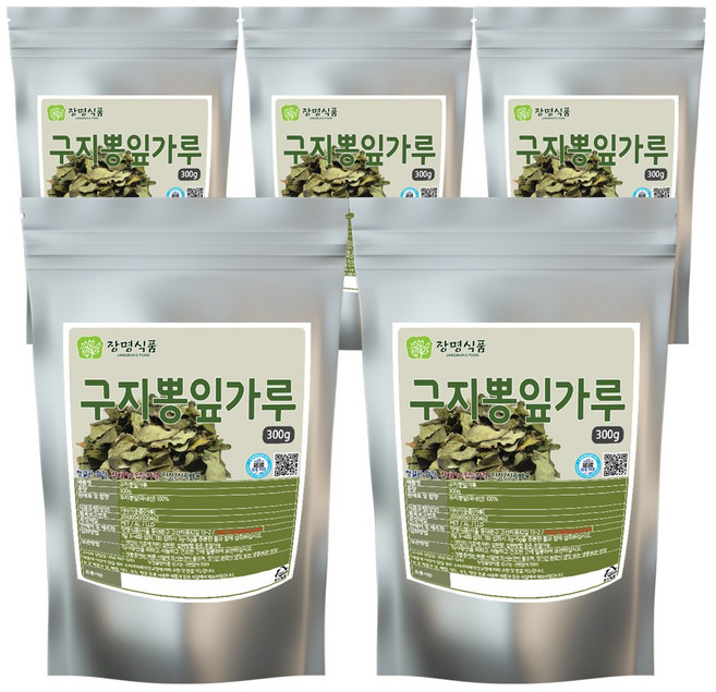 구지뽕잎 꾸지뽕잎 가루 분말, 300g, 5개