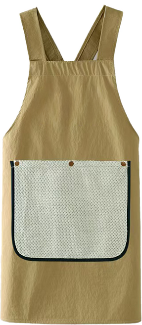 디노르 방수 카페 행주 탈부착 앞치마, 1개, 베이지