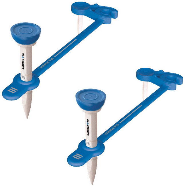 실리콘골프티 높이조절 골프티꽂이 킵티 숏티 롱티 미들티 겸용, 블루, 2개