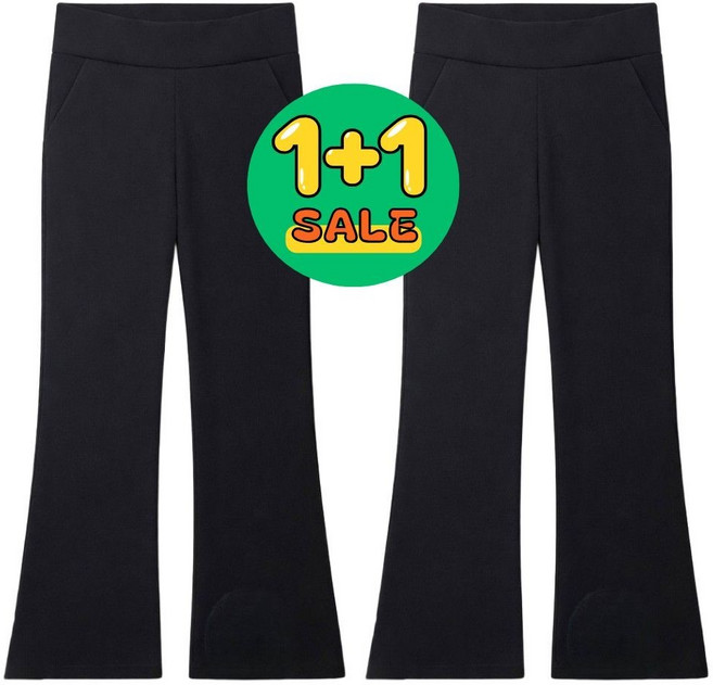 [인생바지] 여성 여름바지 밴딩 스판 부츠컷 세미나팔 1+1 특가행사