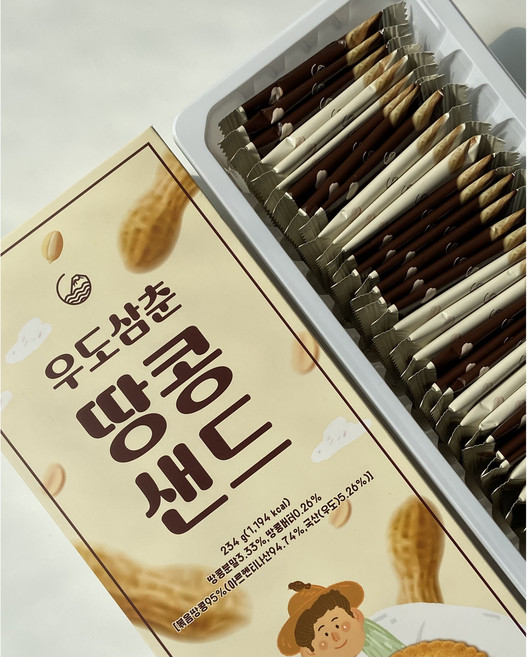 (1+1) 우도삼촌 땅콩샌드 234g (39봉) X 2Box