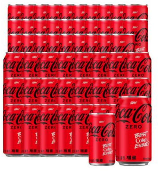 코카콜라 제로 테온셀 코카콜라제로 190ml 30캔 + 코카콜라제로350ml 24캔, 190ml, 350ml
