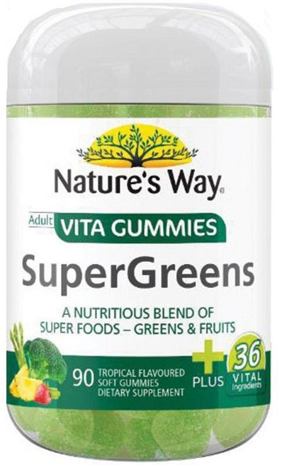 뉴질랜드 네이쳐스웨이 Nature's Way Vita Super Greens 비타구미 슈퍼그린, 90정, 1개