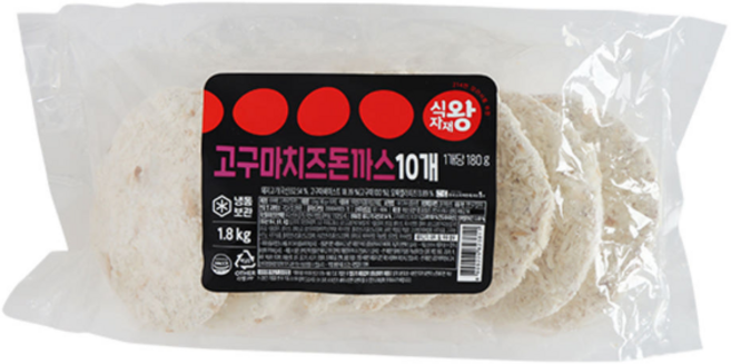 식자재왕 고구마 치즈 등심돈까스, 1.8kg, 9개