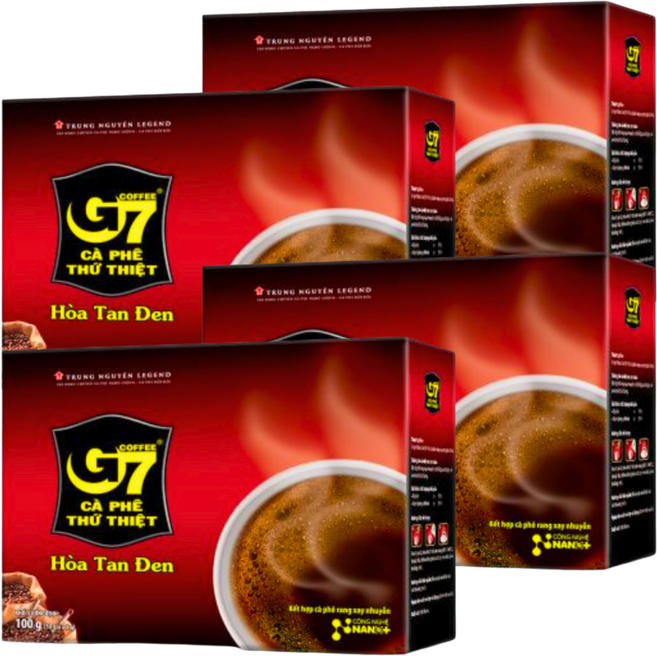 베트남 쭝웬 G7 블랙커피, 4박스, 50개입, 2g