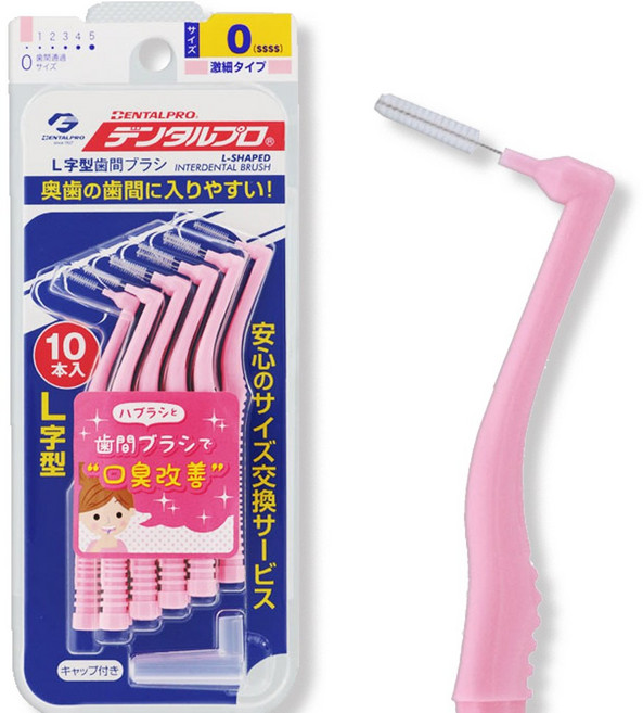 일본 잭스 덴탈프로 치간칫솔 L자형 0호 (ssss) 10P, 10개입, 3개