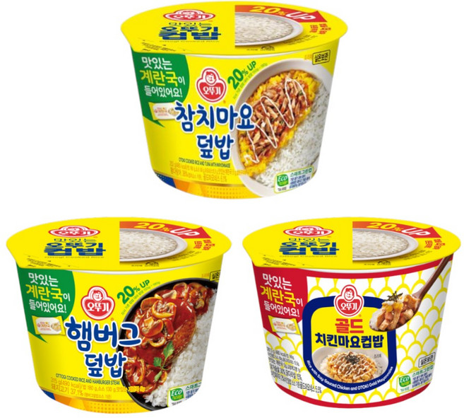 오뚜기 컵밥 참치마요덮밥3개+햄버그덮밥3개+치킨마요덮밥3개 (9개입), 2세트