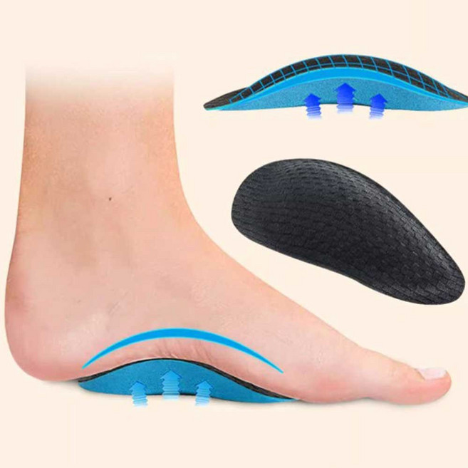 2p/4p 요족 쿠션 부분 깔창 발아치 기능성 평발 아치 족저근막 예방, 1세트