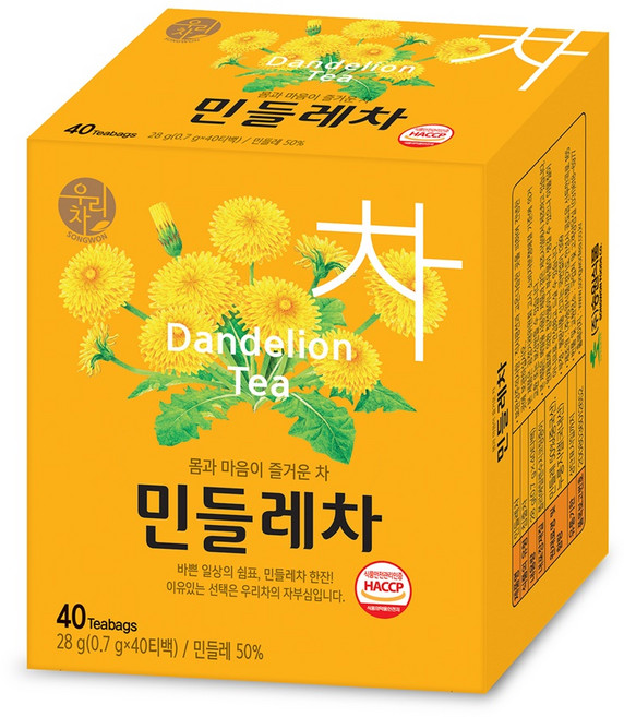 민들레차 40T송원식품, 28g, 40개입, 1개, 700mg